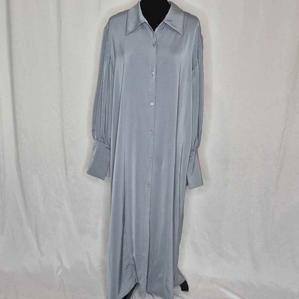 Nap Drape Shirt Robe Loungewear Dress - Size L